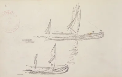 Estudio para la serie de Londres, barcos en el Támesis